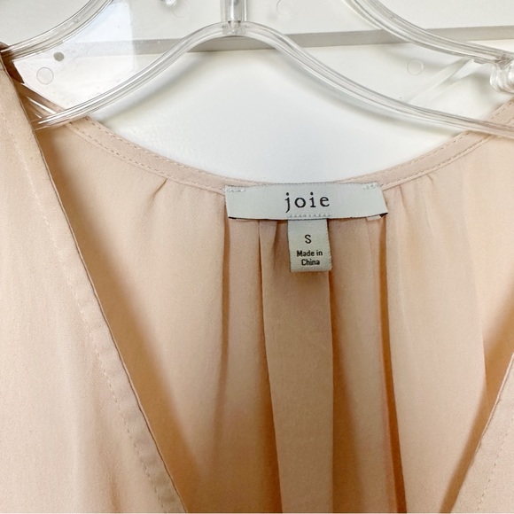 Joie Pink Silk Bolona V Neck Ruffle Sleeve Top - Picture 8 of 12